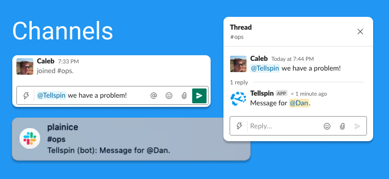 @Tellspin in a channel