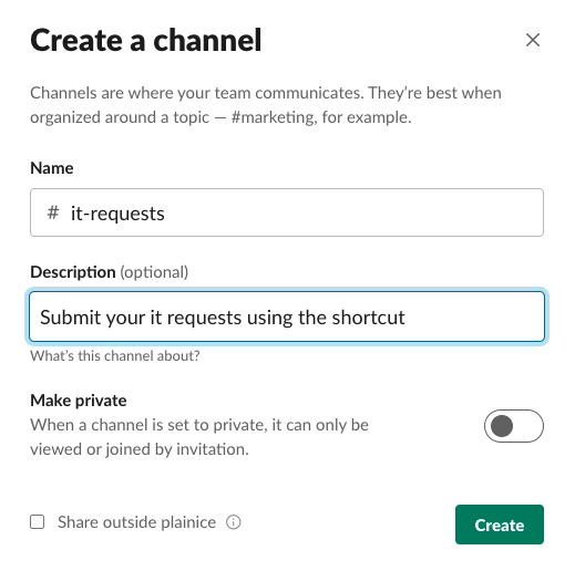 Set a name and description
