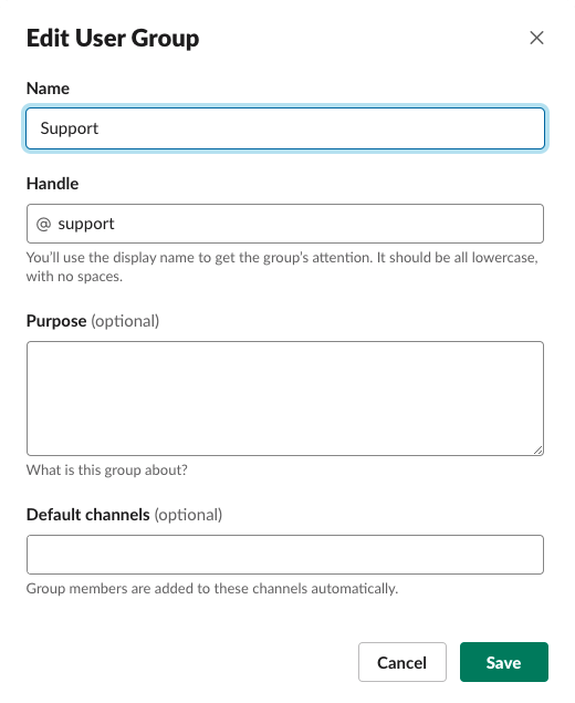 Edit user group details