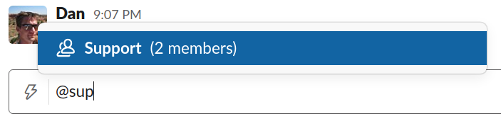 Contacting a user group