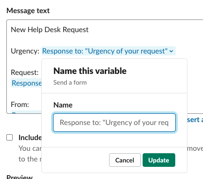 Changing variable name
